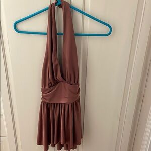 Elegant Halter Top in Brown